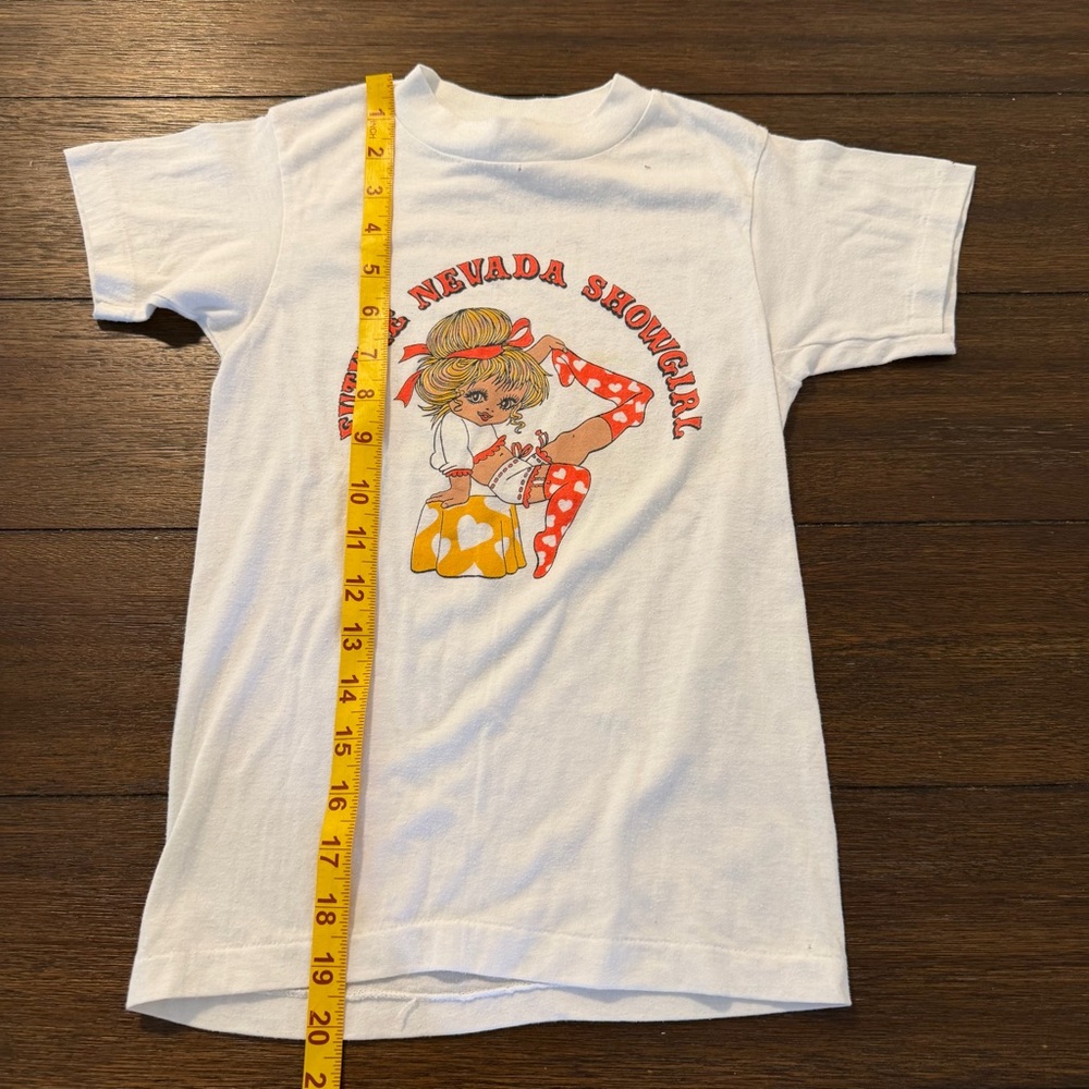 80s Future Nevada Showgirl Kids/Youth T‑Shirt Size M Rare Novelty Strip Club - Picture 6 of 7